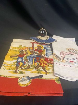(2) Black Americana Dish Towels & Crochet Pot Holder
Keywords: Black Americana;Antique;Collectable;Dish Towel;Mammy;eldred;allcpgphotos
