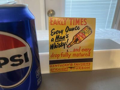 Matchbook Collection Early Times Bourbon Large Feature Matchbook
Keywords: Matchbook Collection;Feature Matchbook;Black Americana Matchbook;Advertising Matchbook;Matchbook Sets;eldred;allcpgphotos