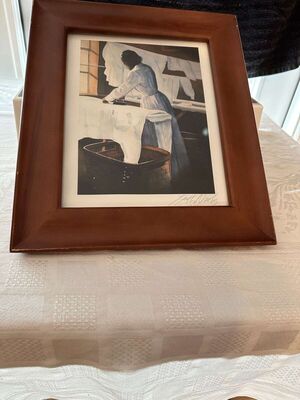 Black Woman Ironing Print, 2004 Signed Keith Newby, Dothan, AL, Black Water Color Print Framed
Keywords: Water Color;Print;Signed Artist;Newby;Dothan;eldred;allcpgphotos