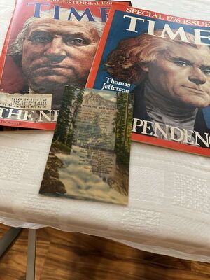Special 1776 Bicentennial Time Magazines & Antique Postcard "Where The West Begins" 
Keywords: Bicentennial;Time;Magazine;Antique;Postcard;West;eldred;allcpgphotos