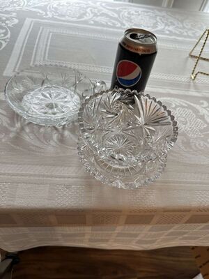 Antique Cut Glass Bowl w/Matching Plate Brilliant Glass & Cut Glass Nappy Handle Dish
Keywords: Antique;Cut Glass;Brilliant Glass;Bowl Set;Crystal;Nappy;Handle Dish;eldred;allcpgphotos