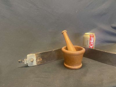 Razor Strap & Wooden Pestle & Mortar
Keywords: Antique;Collectable;Razor Strap;Pestle & Mortar;eldred;allcpgphotos