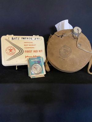 Vintage Boy Scout First Aid Kit, Boy Scout Compass & Boy Scout Canteen
Keywords: Vintage;Collectables;Boy Scout;First Aid;Compass;Canteen;eldred;allcpgphotos