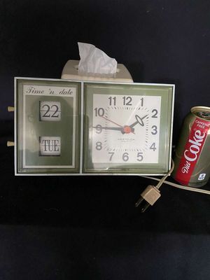 Vintage Westclox Electric Time N' Date Clock - Green Wall Flip Clock - Works
Keywords: Vintage;Westclox;Flip Clock;Time;Date;eldred;allcpgphotos