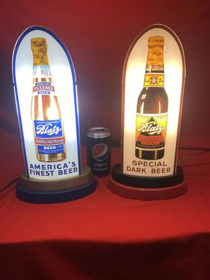 (2) 1930's Rare Blatz Beer Bar and/or Wall Lights
Keywords: Antique;Breweriana;Blatz;Beer;Advertising;Light;eldred;allcpgphotos