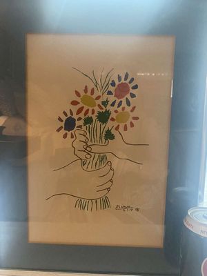 Vintage Authentic1958 Flower Bouquet of Peace Pablo Picasso Lithograph Print 2.1.4.58
Keywords: Vintage;Pablo Picasso;1958 Lithograph;Bouquet of Peace;Print;eldred;allcpgphotos